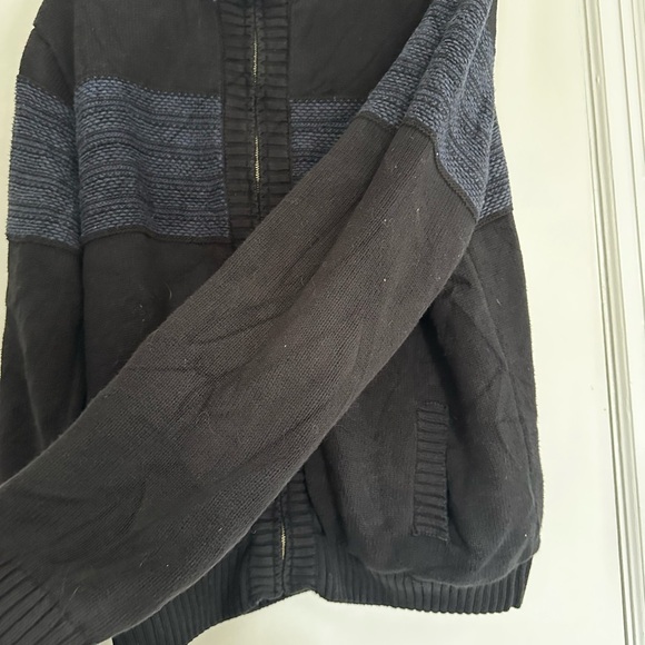 Telluride Clothing Company  XL Men’s Fleece Lined Blue & Black Full Zip Sweater. - Picture 11 of 16